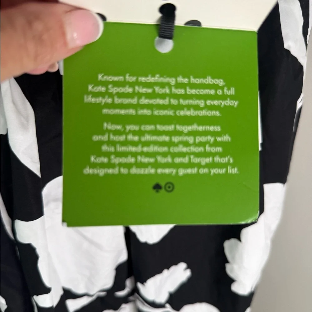 Kate Spade Black and White Floral A-Line Skirt